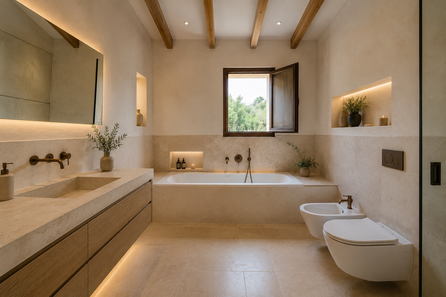 Badezimmer nachher Finca Mallorca Renovierungen